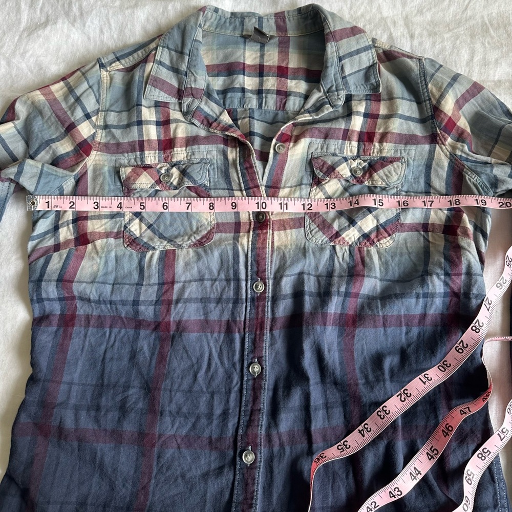 Eddie Bauer Womens Plaid Button Down Cotton Lightweight Western Workwear - Picture 6 of 10